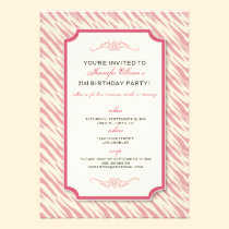 Animal Print Birthday Party Invitation (pink) invitations