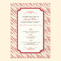 Animal Print Birthday Party Invitation (red) invitations