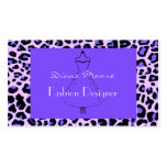 Animal Print Fashion Designer Business Card Templates