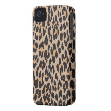Animal Print Fur Skin Wild Leopard Brown Black iPhone 4 Cover