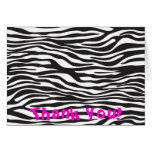 Animal Print Fur Skin Zebra Black White Card