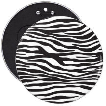 Animal Print Fur Skin Zebra Black White Pin