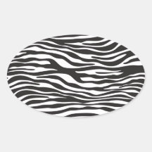 Animal Print Fur Skin Zebra Black White Sticker