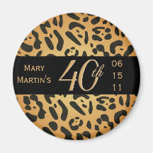 Animal Print Magnet - 40th Birthday
