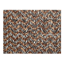 Animal Print Zig Zags Postcard