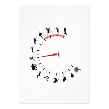 animal speedometer custom invitation