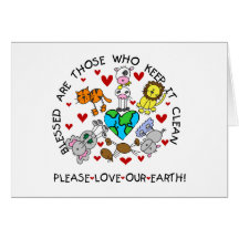 Animals Love Our Earth Greeting Cards