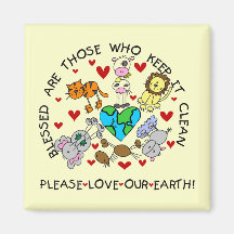 Animals Love Our Earth T-shirts and Gifts Magnet