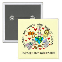 Animals Love Our Earth T-shirts and Gifts Pins