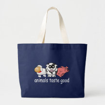 Animals Taste Good - Changeable Background Colour Canvas Bag