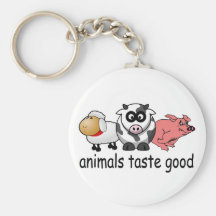 Animals Taste Good - Funny Meat Eaters Design Key Chains