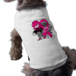 Animated Girl Breast Cancer Sucks Doggie T Shirt
