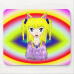 Anime Cat Girl Mouse Pads