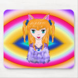Anime Cat Girl Mousepads