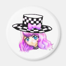 Anime Girl Manga Punk Lolita Harajuku Gothic Style Fridge Magnet
