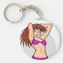 Anime Girl Triplets Keychains