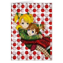 Anime Holiday Hug Cards