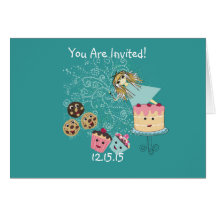 Anime Magical Days Invitation  Birthday Greeting Card