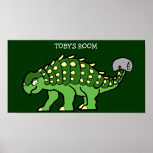 Ankylosaurus Personalised bed room poster