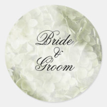 Annabelle Hydrangea Wedding Envelope Seals Stickers