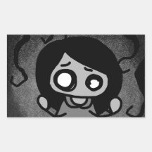 Annabelle's insanity rectangular stickers