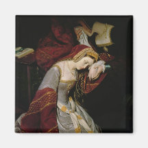 Anne Boleyn  in the Tower, detail, 1835 Magnets