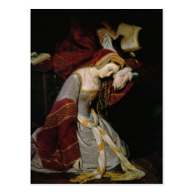 Anne Boleyn  in the Tower, detail, 1835 Post Card
