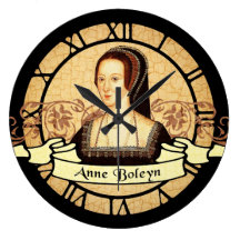 Anne Boleyn Round Wall Clocks