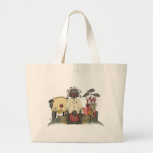 Annie Doll Sheep & Crows Canvas Bag