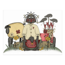 Annie Doll Sheep & Crows Post Cards