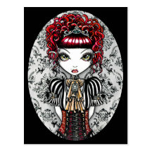 Annie Gothic Victorian Fae Postcard