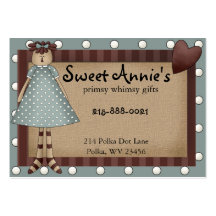 Annie Whimsy Primsy Country Business Card