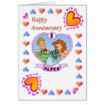 Anniversary card - 1st paper