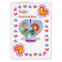 Anniversary card - 1st paper