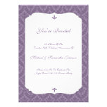 Anniversary Party Purple Damask Personalized Invite