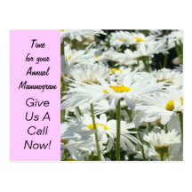 Annual Mammogram postcard Reminder Women