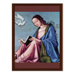 Annunciation (Reading Mary) By Lorenzo Costa Postcards