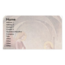 Annunciation With St. Dominic By Fra Angelico Business Card Template