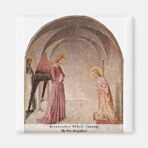 Annunciation With St. Dominic By Fra Angelico Refrigerator Magnets