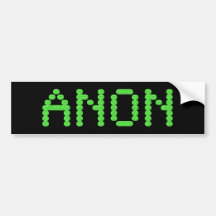 Anon Preserving Internet Freedom Bumper Stickers