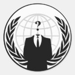 Anonymous International Logo Round Sticker