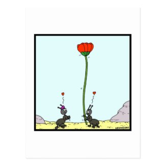 Ant in love: Ant cartoon Postcard