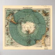 Antarctica Antique Atlas Map of 1912 Print