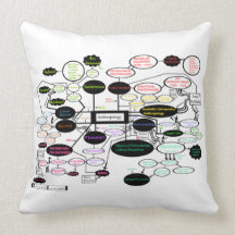 Anthropology Concept Map Pillow