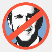 ANTI-BUSH - ANTI-George W Bush Sticker