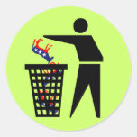 Anti democrats round sticker
