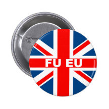 Anti EU British flag Pinback Button