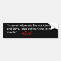 Anti Gay Marriage Bumper Sticker