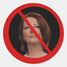 Anti Julia Gillard Round Stickers