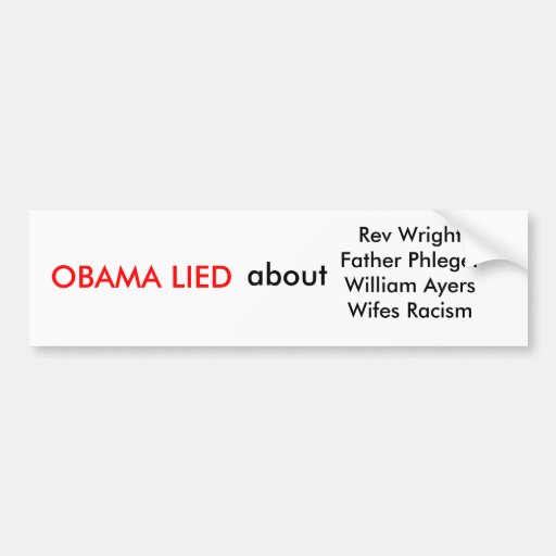Anti Obama Bumper Sticker